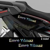 Kişiye Özel İsim Soyisim Hologram Motosiklet Oto Sticker Etiket