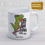 Kişiye Özel Isim Yazılabilir Dr Team Cool Kid Kupa Bardak - Renkli