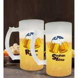 Kişiye Özel İsimli 2’li Buzlu Cam Bira Bardağı 50cl-100