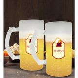 Kişiye Özel İsimli 2’li Buzlu Cam Bira Bardağı 50cl-113