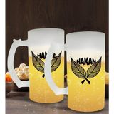 Kişiye Özel İsimli 2’li Buzlu Cam Bira Bardağı 50cl-23