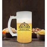 Kişiye Özel İsimli Buzlu Cam Bira Bardağı 50cl-12