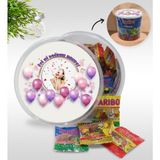 Kişiye Özel Isimli Fotoğraflı Doğum Günü Tasarımlı Dev Boy Haribo Minis Kovası (10GX100ADET) Model 2 - 694 gr