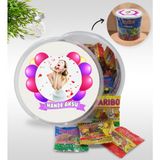 Kişiye Özel Isimli Fotoğraflı Doğum Günü Tasarımlı Dev Boy Haribo Minis Kovası (10GX100ADET) Model 7 - 694 gr