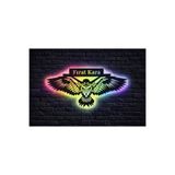 Kişiye Özel İsimli Kartal Tasarımlı RGB Işıklı Ahşap Tabela 50x40 cm Kumandalı Duvar Tablosu yadiahşapışık6