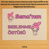 Kişiye Özel Isimli Keten Servis Bezi – Beslenme Örtüsü – Okul Için Çocuklara Özel Tasarım - 28 x 40 cm
