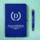 Kişiye Özel Isimli Lacivert Ajanda Not Defteri ve Kalem Seti 2413C01 - 1 Adet