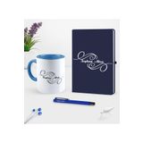 Kişiye Özel Isimli Lacivert Defter Kalem Kupa Seti - 3 - Çok Renkli