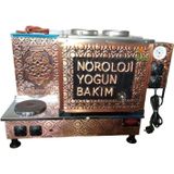 Kişiye Özel Isimli Logolu Bakır Çay Kazanı Tam Otomatik 2 Gözlü Elektrikli Pleytli Safir