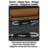 Kişiye Özel Isimli - Mat Oniks / Dumanlı Kuvars Kombinli Doğal Taş Tesbih TSBHSKR00258
