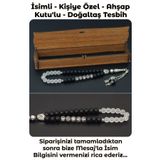 Kişiye Özel Isimli - Mat Oniks / Dumanlı Kuvars Kombinli Doğal Taş Tesbih