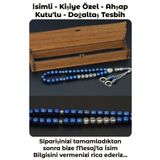 Kişiye Özel Isimli - Mavi Hematit - Doğal Taş Tesbih