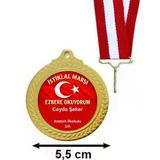 Kişiye Özel İstiklal Marşı Madalyası - İstiklal Marşını Okuyorum Madalyası - İsimli Madalya ( 24 Adet)