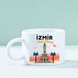 Kişiye Özel Izmir Tasarımlı Motto Kahve Fincanı – Şehir Aşıklarına Özel Şık Tasarım - 1 Adet - 200 ml