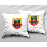 Kişiye Özel Jandarma Iki Adet Iki Tarafı Baskılı Yıkanabilir Yastık Kırlent Kılıfı - Krem - 43x43