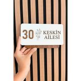 Kişiye Özel Kapı Numarası Ve İsimlik | Ahşap Daire Kapı Numarası | 26 Cm 15 Cm