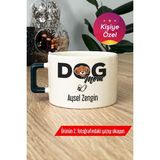 Kişiye Özel Köpek Annesi Lüks Fincan, Koyu Yeşil, Şık ve Sevgi Dolu Tasarım - Seçenek 1