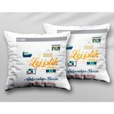 Kişiye Özel Lojistik Iki Adet Iki Tarafı Baskılı Yıkanabilir Yastık Kırlent Kılıfı - Krem - 43x43