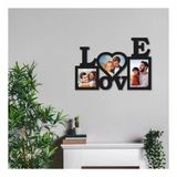 Kişiye Özel LOVE yazılı Resimli Ahşap Tablo 40x30