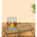 Kişiye Özel Modern Art Tasarımlı Doğal Ahşap Tabaklı Viski Bardağı Sunum Seti Model 6