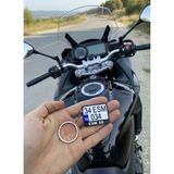 Kişiye Özel Motosiklet Anahtarlığı Plaka Tasarımlı 3D Baskı