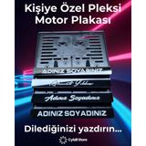 Kişiye Özel Motosiklet Plaka Altı -Şık ve Dayanıklı Plaka Kişiye Özel Beyaz Cybill Store Motor Plakalık Pleksi | Ad Soyad Yazılı 3D Kabartma | Parlak Premium Modifiye Tasarım | Dayanıklı, - Kişiye Özel Pleksi Plakalık