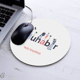 Kişiye Özel Muhabirler Için Yuvarlak Mousepad - Beyaz