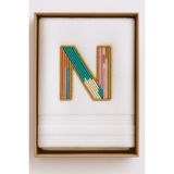 Kişiye Özel Nakışlı Havlu | Harf Işlemeli %100 Pamuk Çeyizlik & Hediyelik El Havlusu - 30 x 50 cm - Beyaz - Altın