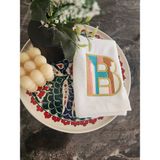 Kişiye Özel Nakışlı Havlu | Harf Işlemeli %100 Pamuk Çeyizlik & Hediyelik El Havlusu - 30 x 50 cm - Beyaz - Fuşya