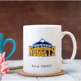 Kişiye Özel Nba Denver Nuggets Beyaz Kupa Bardak