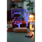 Kişiye Özel Öğretmen Ve Sınıf 3D 16 Renk Dekoratif Led Lamba