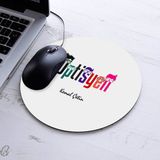 Kişiye Özel Optisyen Temalı Yuvarlak Mousepad - Beyaz