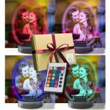 Kişiye Özel Oval Fotoğraflı 3D Model Led Gece Lamba (Karışık)