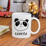 Kişiye Özel Panda Temalı Kupa Bardak M3 - Beyaz