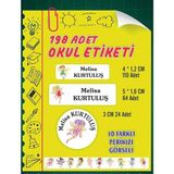 Kişiye Özel Perikızı Temalı Etiket ( 198 Adet Defter Kalem Okul Etiketi ) - --