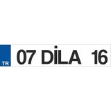 Kişiye Özel Plaka Isim Soyisim Soy Isim Sticker 01674
