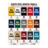 Kişiye Özel PVC Dekota Tabela, 25x35 cm, 15 Renk Seçeneği, İç ve Dış Mekan Kullanımı için, Çift Taraflı Bant ile Montaj - ünalgrup