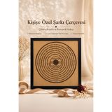 Kişiye Özel Şarkı Sözü Çerçevesi 25x25 cm Deri Yüzey Plak Tasarım Yıldönümü Sevgiliye Hediye | Tanto Bushcraft