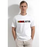 Kişiye Özel Şehir Plaka Isim Taraftar Renkleri Baskılı Unisex T-Shirt/tişört - Tüm Yaş Grupları - Beyaz - 4 Yaş