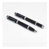 Kişiye Özel Siyah Metal Roller & Tükenmez Kalem Seti