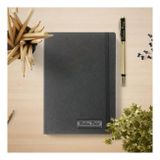 Kişiye Özel Siyah Vıp Hediyelik Set - 15x21 Yaldız Kenar Not Defteri - Metal Roller Kalem Hk2065