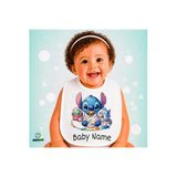 Kişiye Özel Stitch Keten Bebek Mama Önlüğü – Yumuşak, Emici, Yıkanabilir, Özel Tasarım P105
