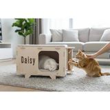 Kişiye Özel Tasarım Ahşap Kedi Evi – Tırmalama & Oyuncaklı