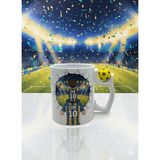 Kişiye Özel Tasarım Sarı Lacivert Kupa Bardak Baba Oğul/Kız/Aile Özel Futbol Toplu Bardak (Toplu Kupa: Baba Oğul)