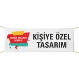 Kişiye Özel Tasarımlı Pankart 100X300 cm