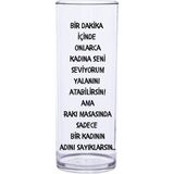 Kişiye Özel Tasarlanabilir Rakı Bardağı isteğe göre tasarlanabilir - Şeffaf - 2 Adet