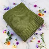 Kişiye Özel Triko Bebek Battaniyesi - %100 Pamuk, Yumuşak, Hediye ve Baby Shower Için Ideal - Yeşil
