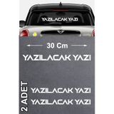 Kişiye Özel Yazı 2 Adet Sticker - Araba Oto Motosiklet Karavan Cam Sticker - 00122 30 Cm
