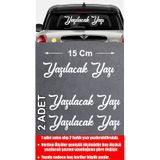 Kişiye Özel Yazı Sticker 2 Adet Sticker - Araba Oto Motosiklet Karavan Cam Sticker - 00121 15 Cm