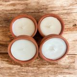 Kişiye Özel Yazılı Dekoratif Hediyelik Soya Mum(Wax) Kil Kapta %100 Doğal Soya Mum , El Yapımı - çeşme limonu kokulu